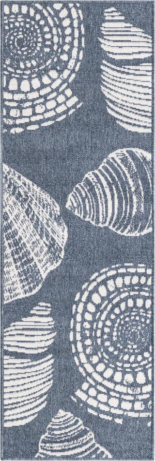 Detail image of 2' x 6' Easy-Clean Coastal Indoor / Outdoor Runner Rug