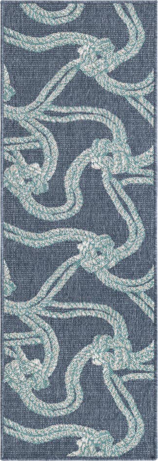 Detail image of 2' x 6' Easy-Clean Coastal Indoor / Outdoor Runner Rug