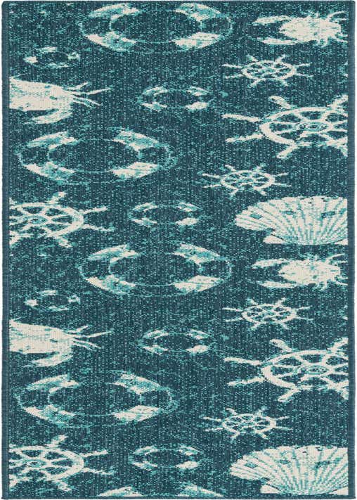 2' x 8' Easy-Clean Coastal Indoor / Outdoor Runner Rug