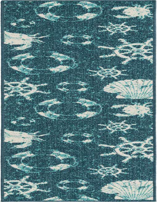 2' x 8' Easy-Clean Coastal Indoor / Outdoor Runner Rug