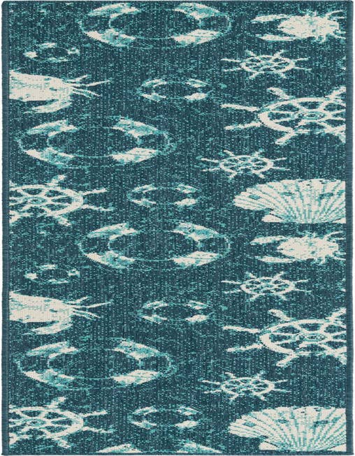 Detail image of 2' x 8' Easy-Clean Coastal Indoor / Outdoor Runner Rug