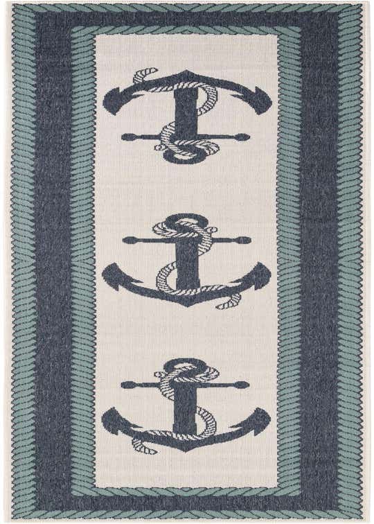 2' 7 x 10' Easy-Clean Coastal Indoor / Outdoor Runner Rug