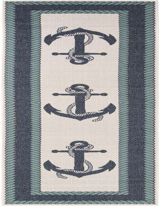 2' 7 x 10' Easy-Clean Coastal Indoor / Outdoor Runner Rug
