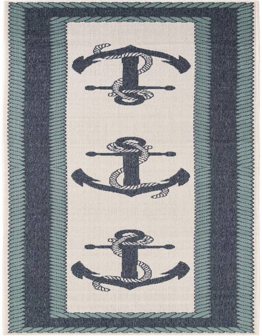 Detail image of 2' 7 x 10' Easy-Clean Coastal Indoor / Outdoor Runner Rug