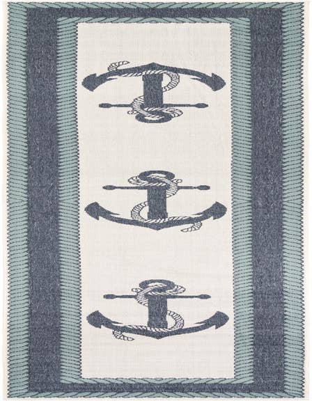 Detail image of 2' 7 x 12' Easy-Clean Coastal Indoor / Outdoor Runner Rug