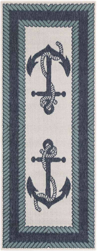 2' x 5' Easy-Clean Coastal Indoor / Outdoor Runner Rug