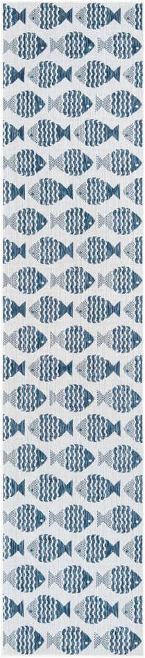 Detail image of 2' 7 x 12' Easy-Clean Coastal Indoor / Outdoor Runner Rug
