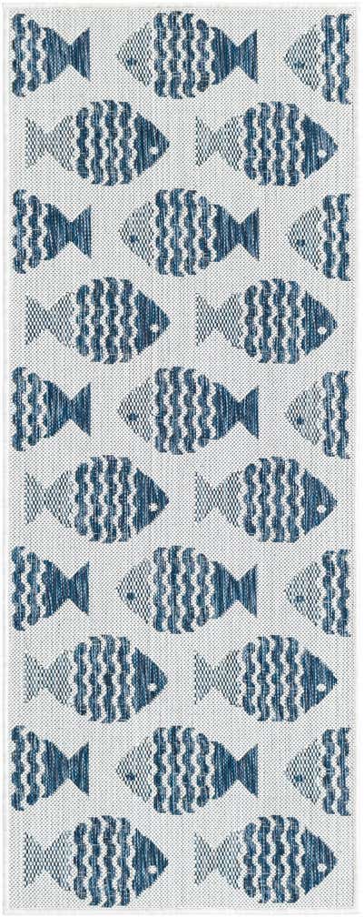 2' x 5' 3 Easy-Clean Coastal Indoor / Outdoor Runner Rug