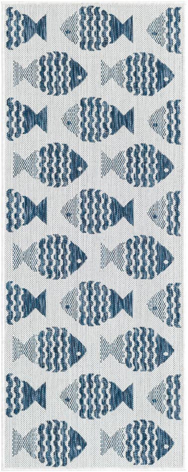 Detail image of 2' x 5' 3 Easy-Clean Coastal Indoor / Outdoor Runner Rug