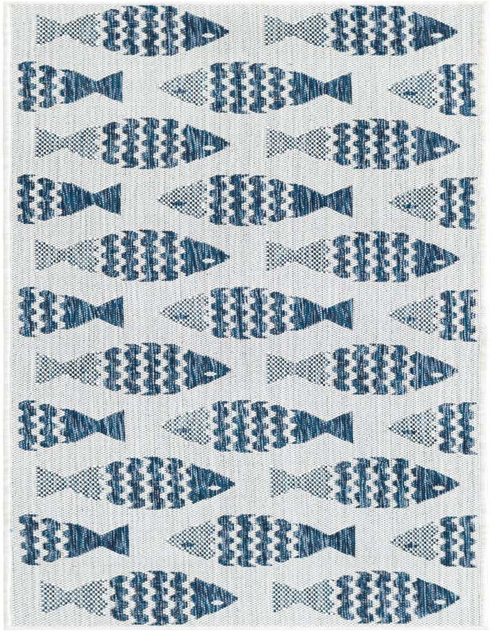 2' x 6' Easy-Clean Coastal Indoor / Outdoor Runner Rug