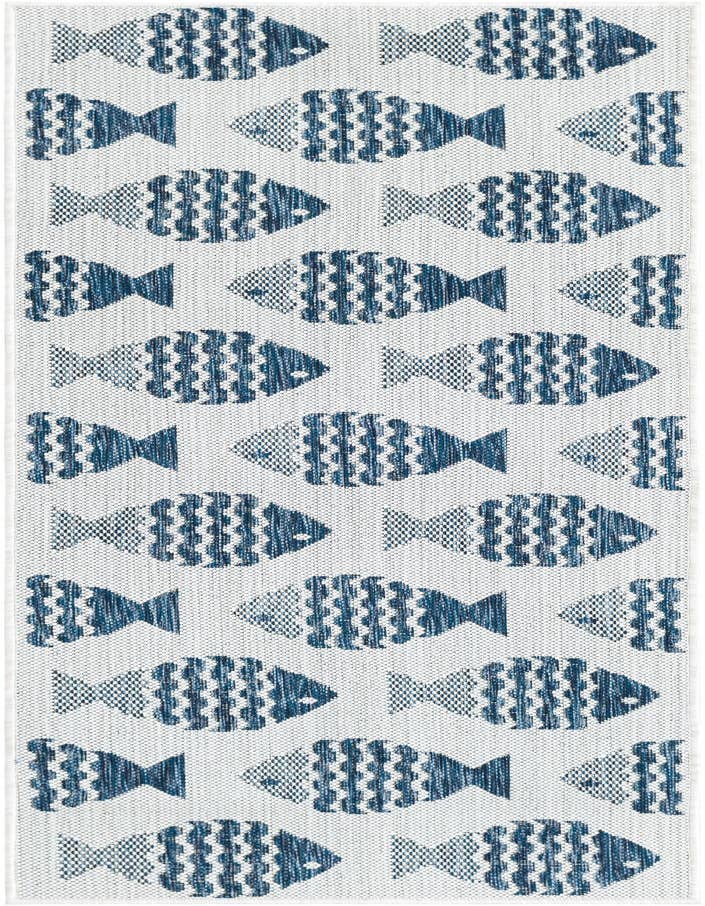 Detail image of 2' x 6' Easy-Clean Coastal Indoor / Outdoor Runner Rug
