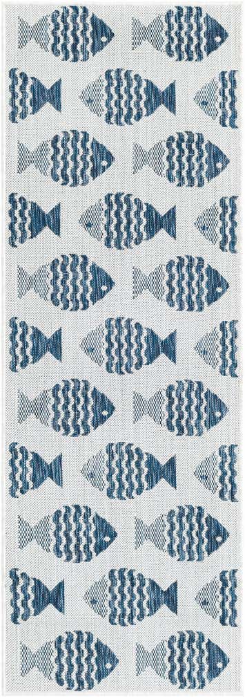 2' x 6' Easy-Clean Coastal Indoor / Outdoor Runner Rug