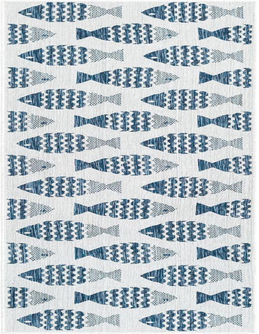 Detail image of 2' x 8' Easy-Clean Coastal Indoor / Outdoor Runner Rug