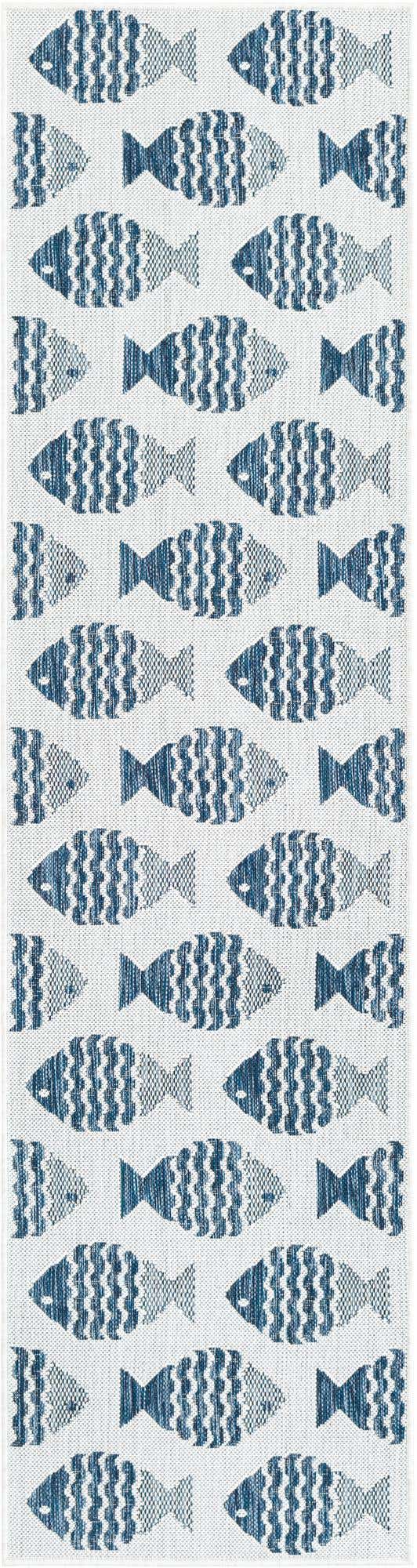 2' x 8' Easy-Clean Coastal Indoor / Outdoor Runner Rug