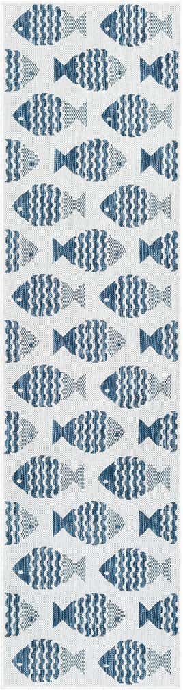 2' x 8' Easy-Clean Coastal Indoor / Outdoor Runner Rug