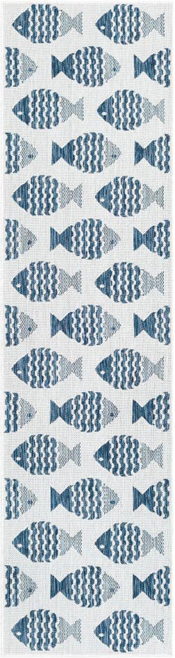 Detail image of 2' x 8' Easy-Clean Coastal Indoor / Outdoor Runner Rug