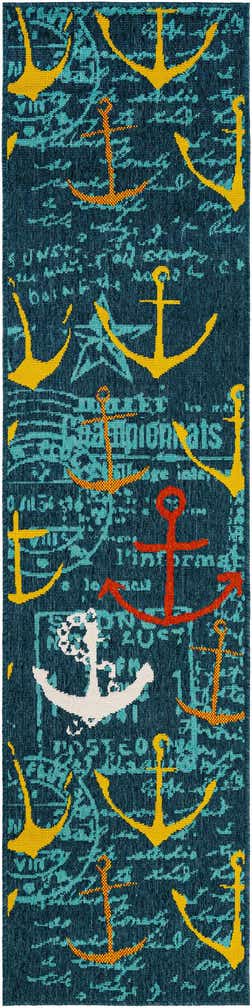 2' x 8' Easy-Clean Coastal Indoor / Outdoor Runner Rug