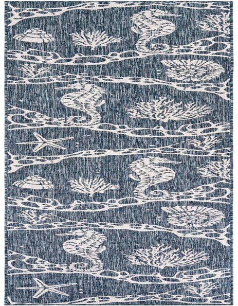 Detail image of 2' 7 x 12' Easy-Clean Coastal Indoor / Outdoor Runner Rug