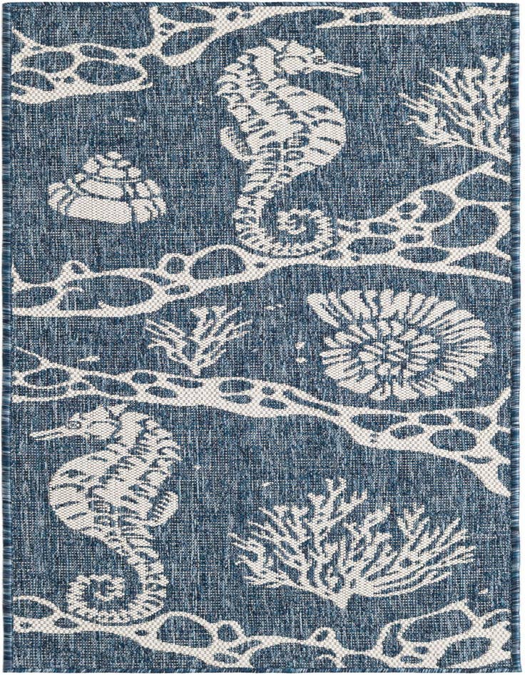 Detail image of 2' x 5' 3 Easy-Clean Coastal Indoor / Outdoor Runner Rug