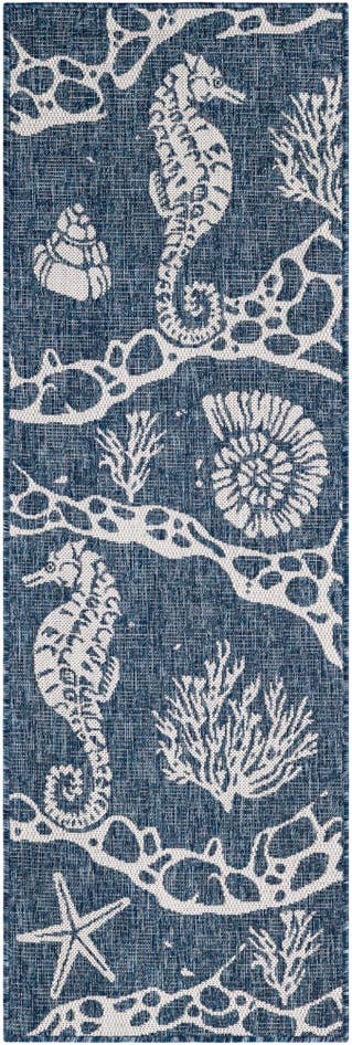 Detail image of 2' x 6' Easy-Clean Coastal Indoor / Outdoor Runner Rug