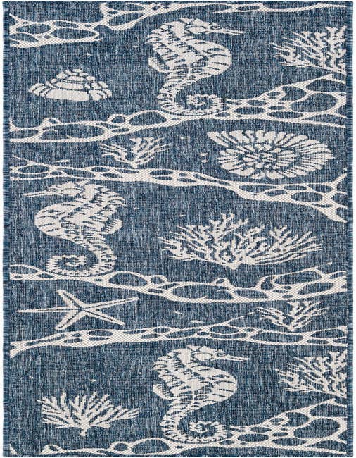 Detail image of 2' x 8' Easy-Clean Coastal Indoor / Outdoor Runner Rug