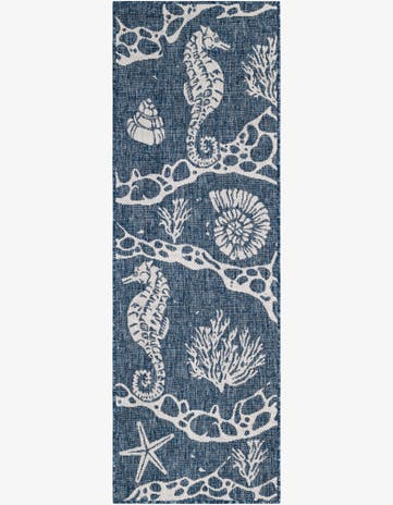 2' x 6' Easy-Clean Coastal Indoor / Outdoor Runner Rug