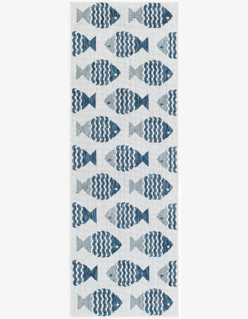 2' x 6' Easy-Clean Coastal Indoor / Outdoor Runner Rug