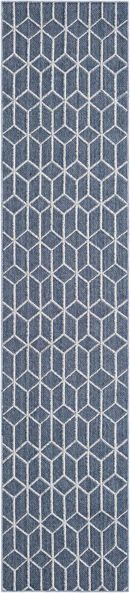 2' 7 x 12' Easy-Clean Lattice Indoor / Outdoor Runner Rug