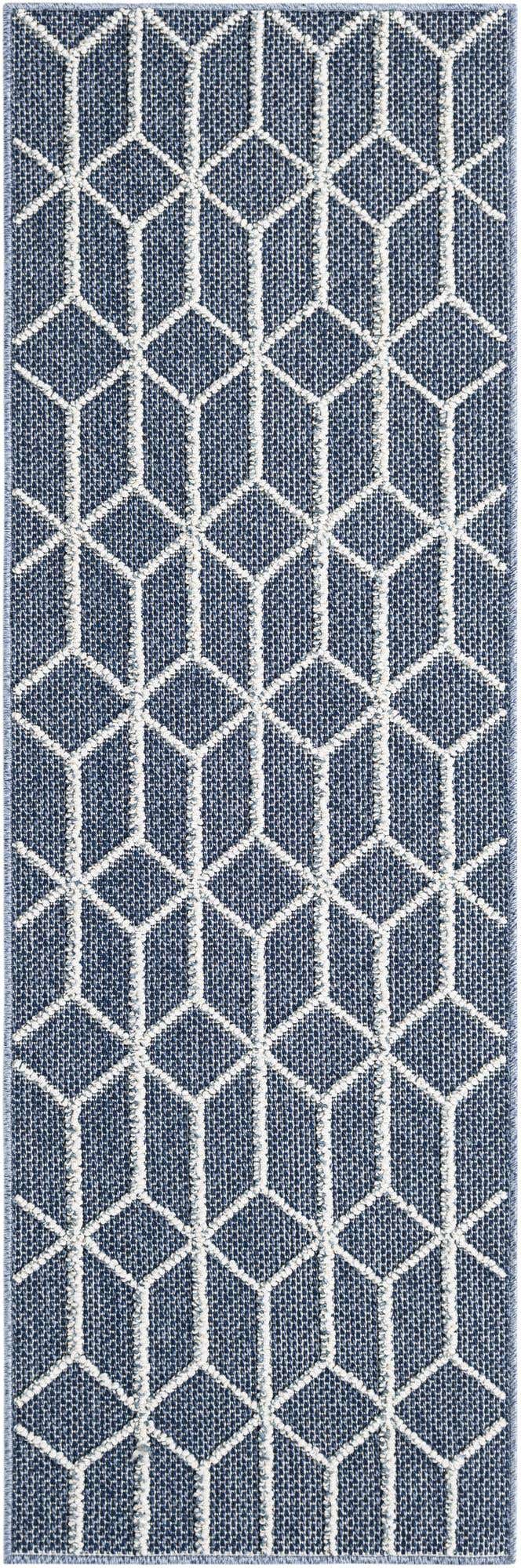 2' x 6' 1 Easy-Clean Lattice Indoor / Outdoor Runner Rug
