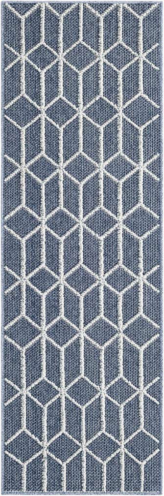 2' x 6' 1 Easy-Clean Lattice Indoor / Outdoor Runner Rug