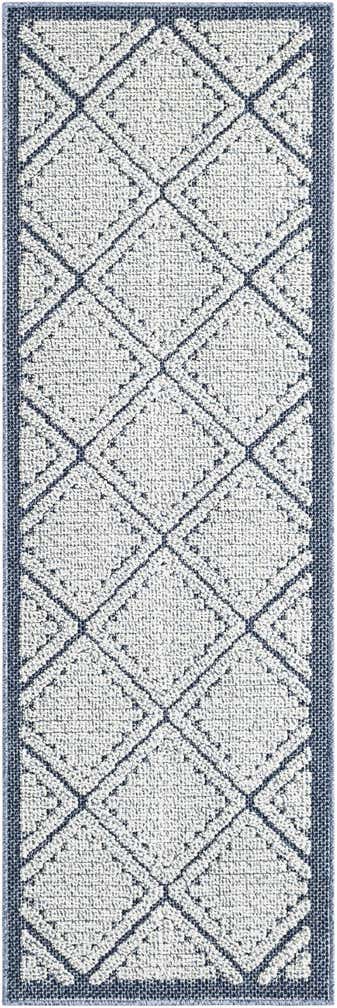 2' x 6' 1 Easy-Clean Lattice Indoor / Outdoor Runner Rug