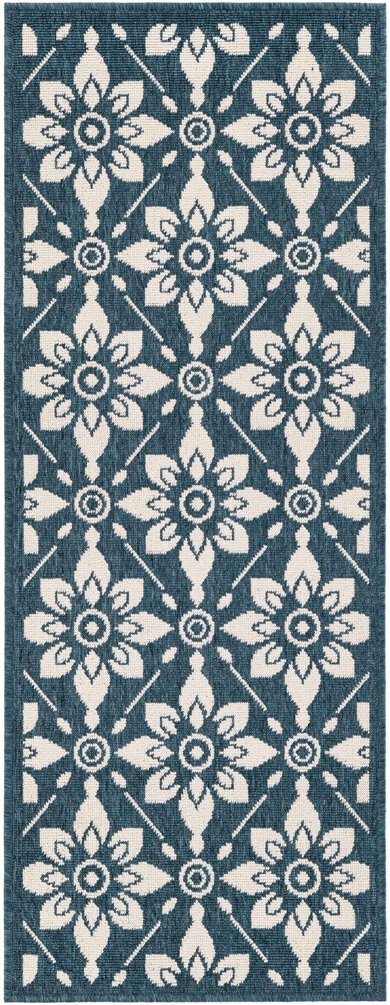 2' x 5' Easy-Clean Lattice Indoor / Outdoor Runner Rug