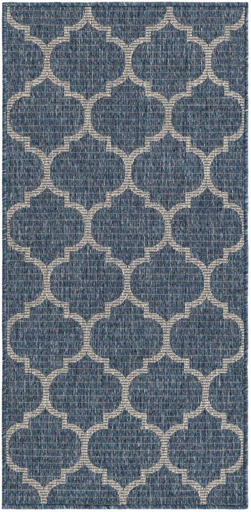 2' x 4' Easy-Clean Lattice Indoor / Outdoor Runner Rug