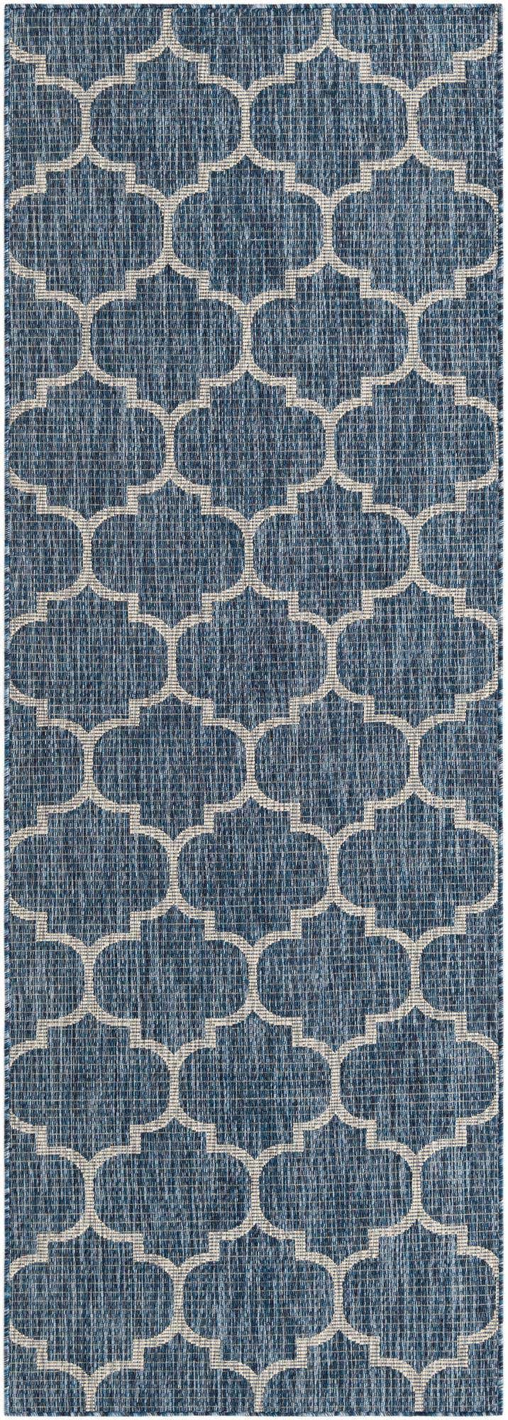 3' x 8' 9 Easy-Clean Lattice Indoor / Outdoor Runner Rug