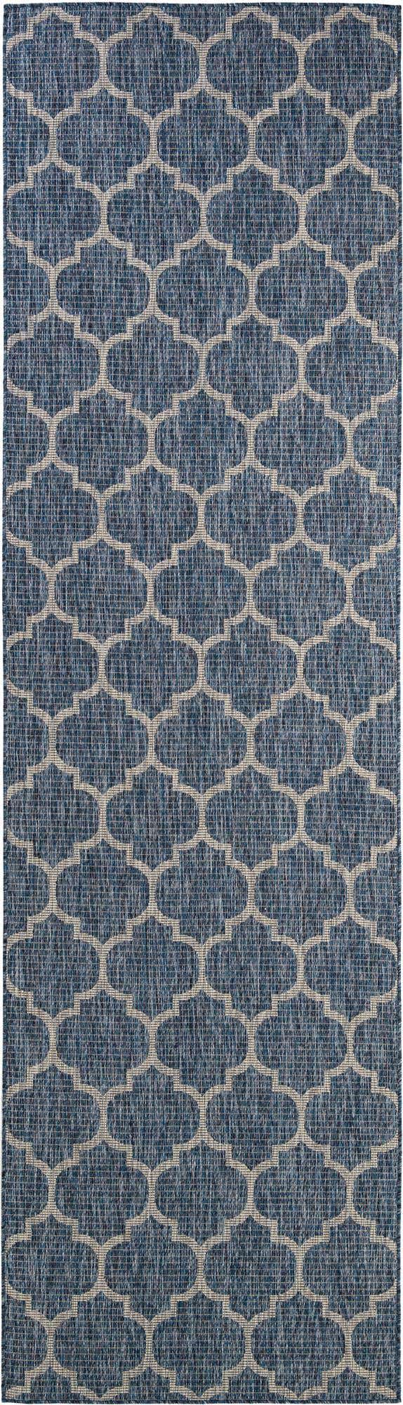 3' 5 x 12' Easy-Clean Lattice Indoor / Outdoor Runner Rug