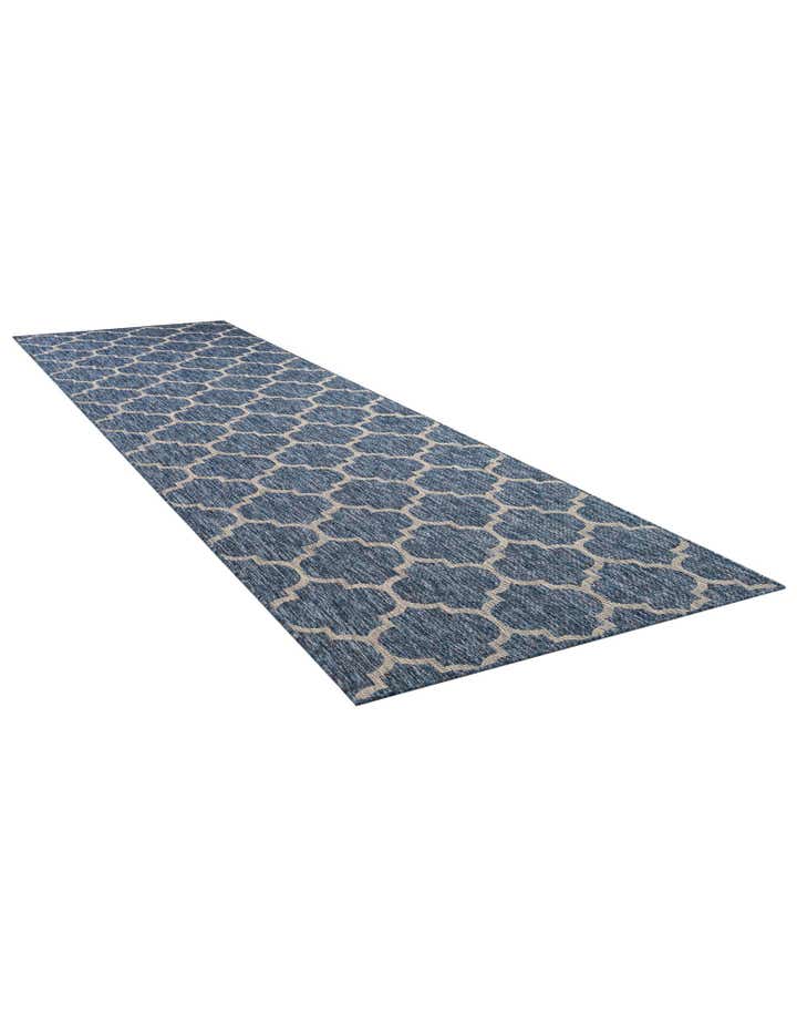 3' 5 x 12' Easy-Clean Lattice Indoor / Outdoor Runner Rug