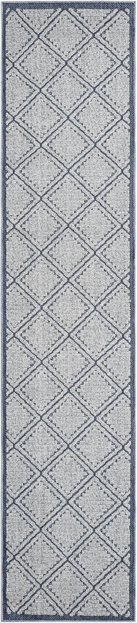 2' 7 x 12' Washable Lattice Indoor / Outdoor Runner Rug