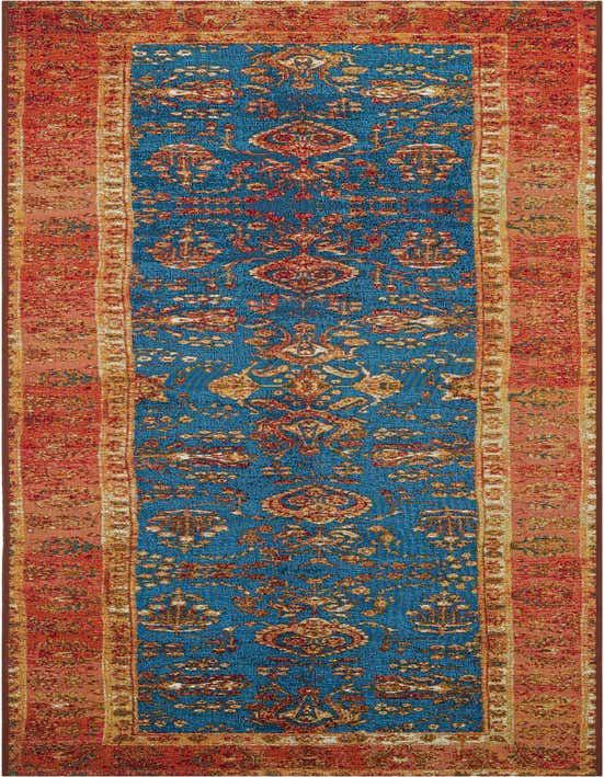 2' 7 x 10' Easy-Clean Traditional Indoor / Outdoor Runner Rug