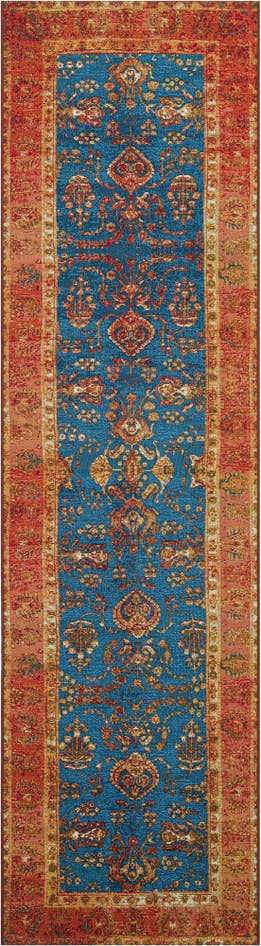 Detail image of 2' 7 x 10' Easy-Clean Traditional Indoor / Outdoor Runner Rug