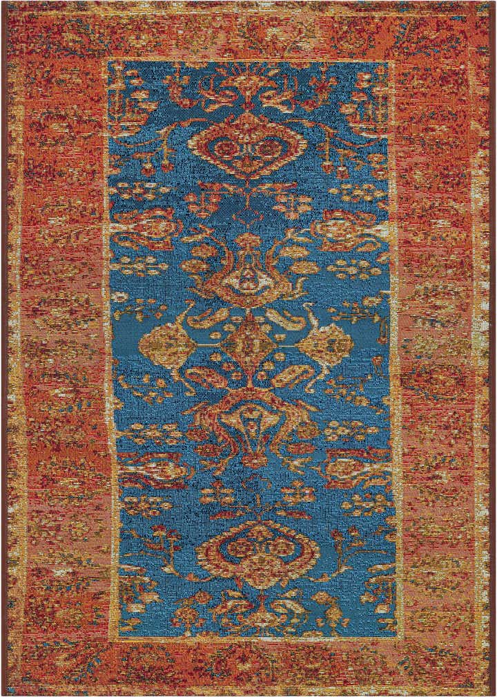 2' x 5' Easy-Clean Traditional Indoor / Outdoor Runner Rug