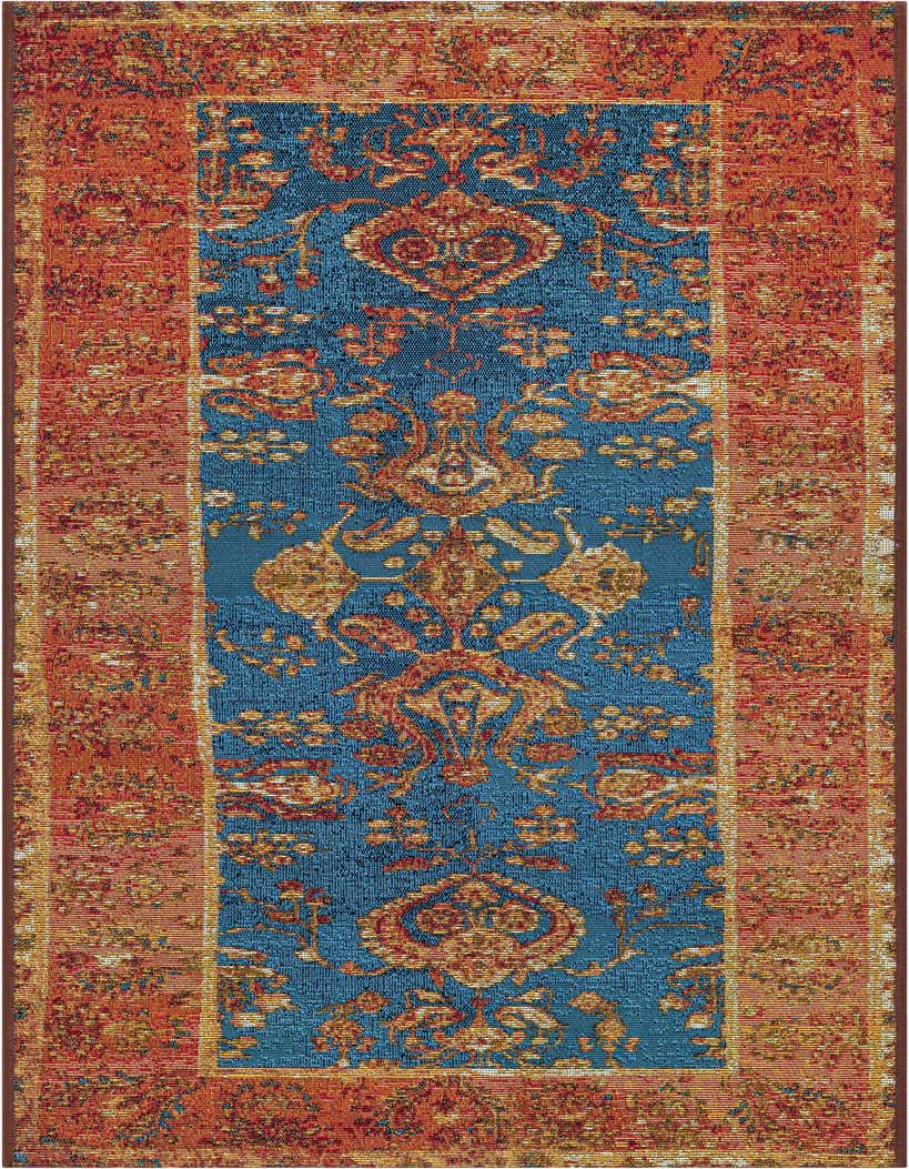 2' x 5' Easy-Clean Traditional Indoor / Outdoor Runner Rug
