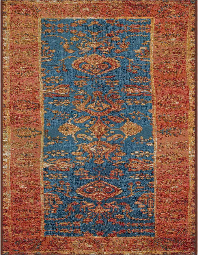 2' x 6' Easy-Clean Traditional Indoor / Outdoor Runner Rug
