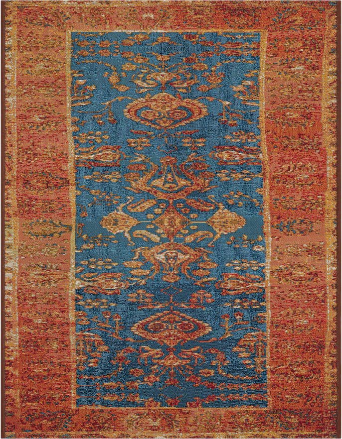 Detail image of 2' x 6' Easy-Clean Traditional Indoor / Outdoor Runner Rug