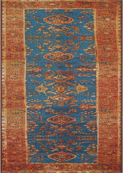 2' x 8' Easy-Clean Traditional Indoor / Outdoor Runner Rug