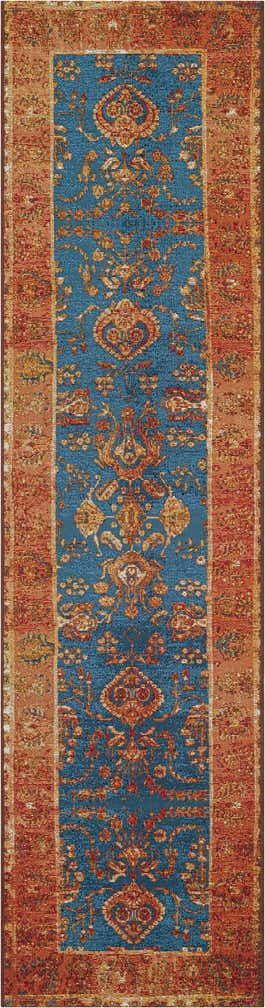 2' x 8' Easy-Clean Traditional Indoor / Outdoor Runner Rug