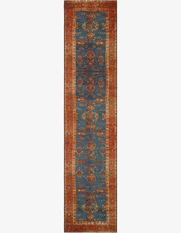 2' 7 x 12' Easy-Clean Traditional Indoor / Outdoor Runner Rug