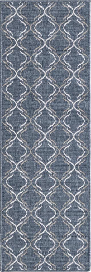 Detail image of 2' x 6' Easy-Clean Trellis Indoor / Outdoor Runner Rug