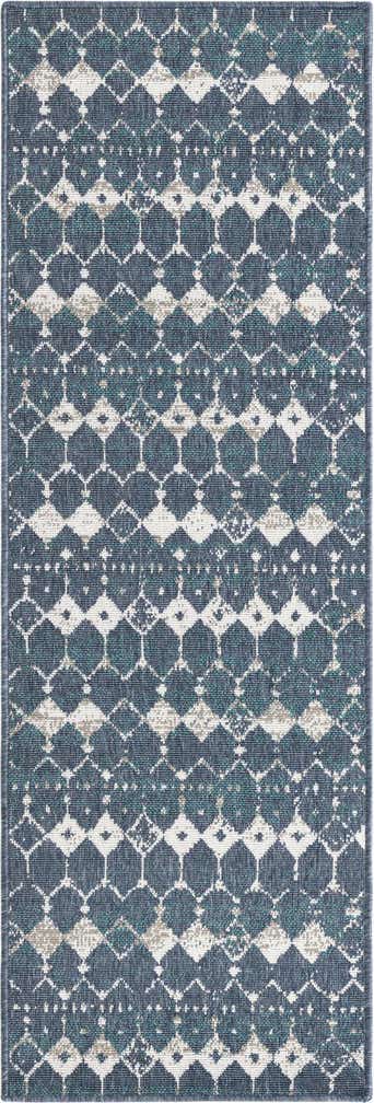 2' x 6' Easy-Clean Trellis Indoor / Outdoor Runner Rug
