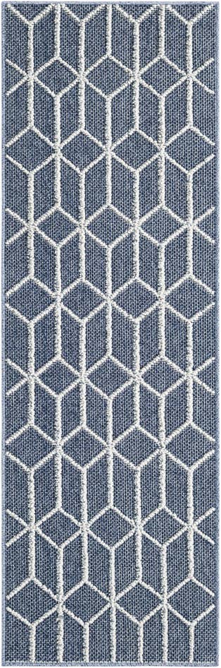 Detail image of 2' x 6' 1 Easy-Clean Trellis Indoor / Outdoor Runner Rug