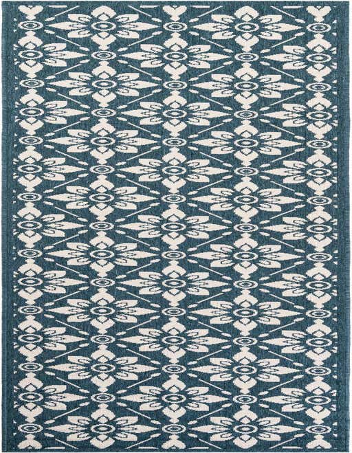 2' 7 x 10' Easy-Clean Trellis Indoor / Outdoor Runner Rug